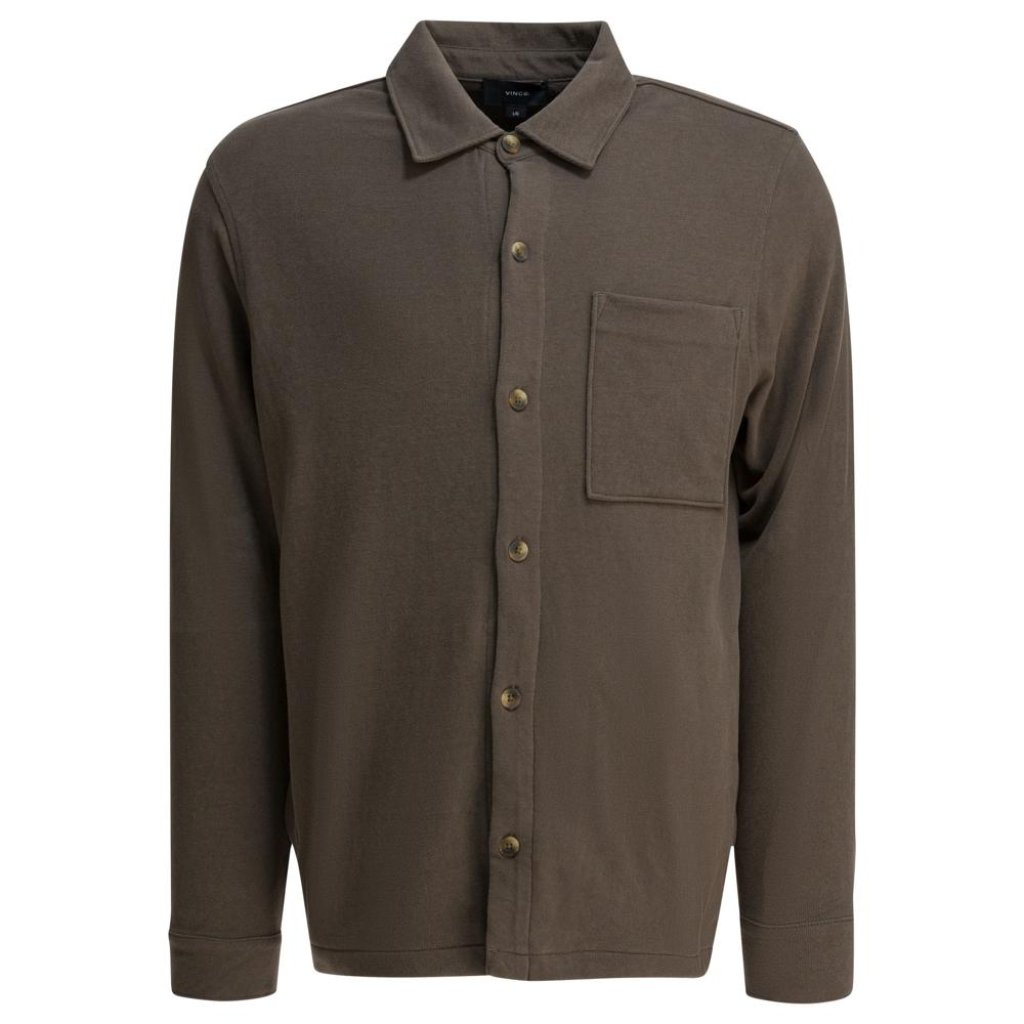 Vince Cotton Suede Overshirt Jacket Tag Size L Men